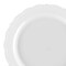 White Vintage Round Disposable Plastic Appetizer/Salad Plates - 7.5" (120 Plates)